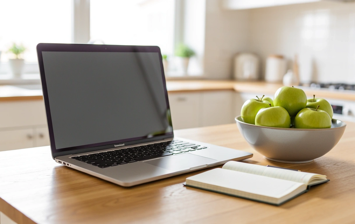 Frische Zutaten in einer hellen Küche